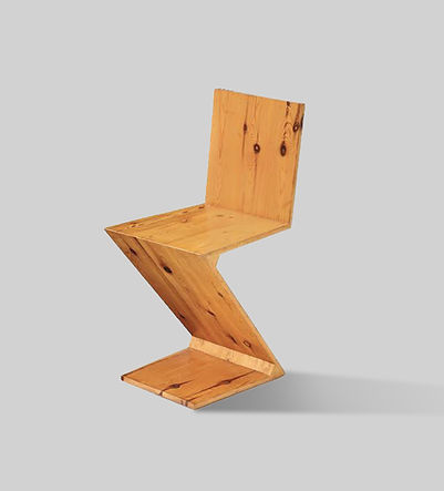 Jan Reitveld Pine Zig Zag Chair, Netherlands