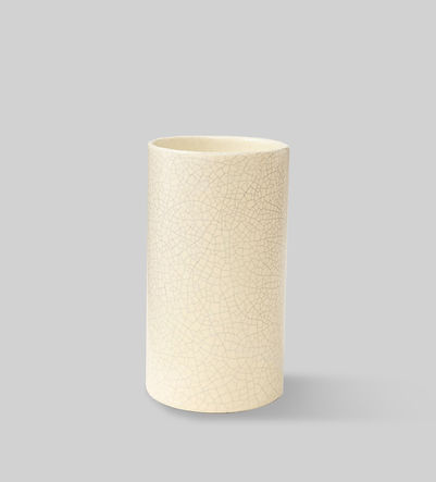 Off White Crackle Vase